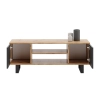 Szafka RTV 135 cm loft dąb craft złoty - czarny