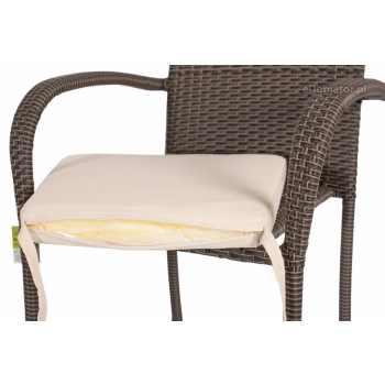 Krzesło ogrodowe z technorattanu MALAGA - brązowe