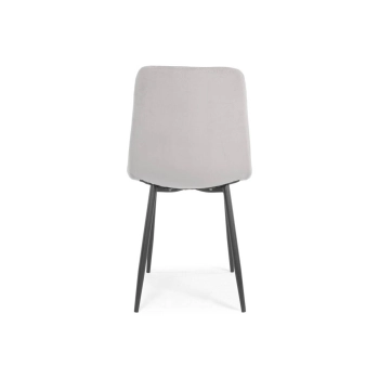 Krzesło welurowe SOFIA - szare