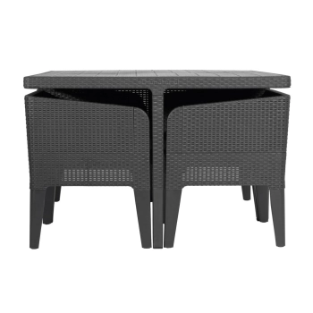 Meble ogrodowe COLUMBIA 5 zestaw 4-osobowy - grafitowy