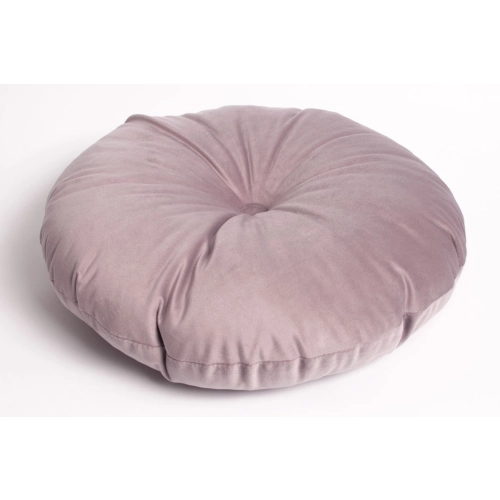 Okrągła poduszka welurowa OLIWIA 40 cm - pudrowy róż