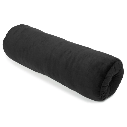 Poduszka dekoracyjna wałek z guzikiem 50 cm - czarny
