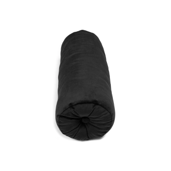 Poduszka dekoracyjna wałek z guzikiem 50 cm - czarny
