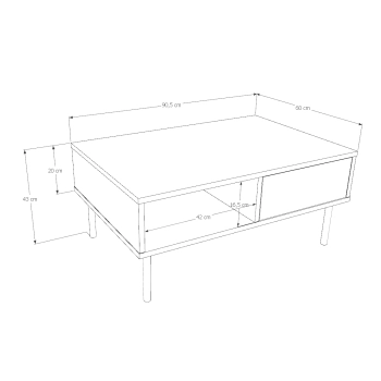 Stolik kawowy Venus biały