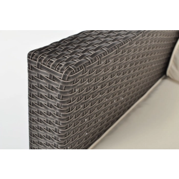 Sofa ogrodowa 2-osobowa z technorattanu MALAGA - brązowa