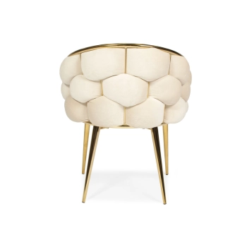 Stylowe krzesło glamour BALLOON - beżowe