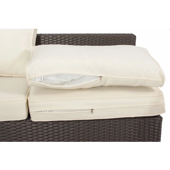 Sofa ogrodowa 2-osobowa z technorattanu MALAGA - brązowa