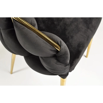 Krzesło designerskie glamour BALLOON - czarny