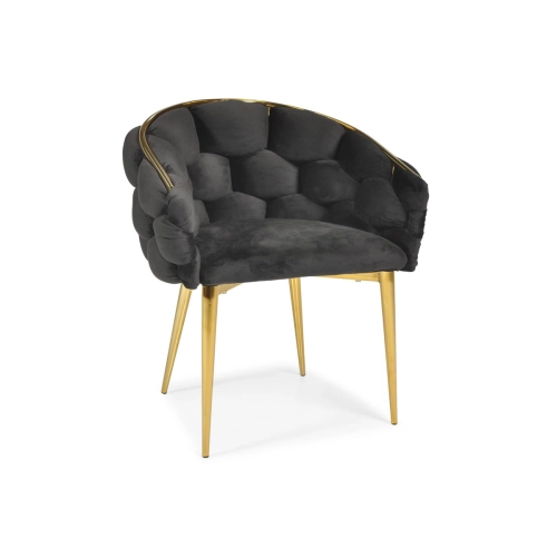 Krzesło designerskie glamour BALLOON - czarny
