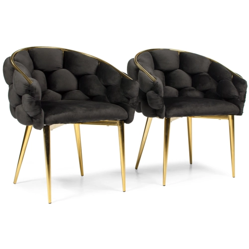 Krzesło designerskie glamour BALLOON - czarny