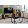 Szafka RTV 155 cm loft dąb craft złoty - czarny