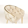 Stylowe krzesło glamour BALLOON - beżowe