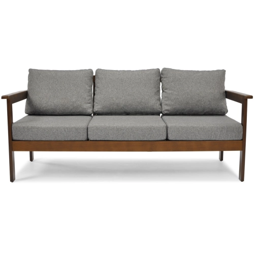 Sofa 3-osobowa ogrodowa BELLA - brąz/grafit