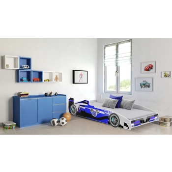 Łóżko dziecięce FORMUŁA blue 160 x 80 cm