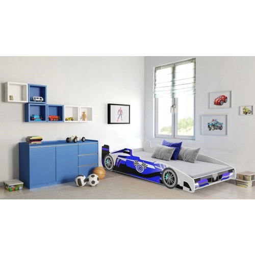 Łóżko dziecięce FORMUŁA blue 160 x 80 cm
