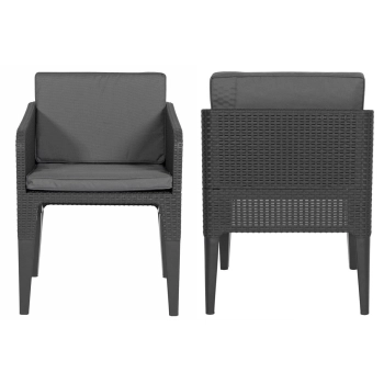 Meble ogrodowe COLUMBIA 5 zestaw 4-osobowy - grafitowy