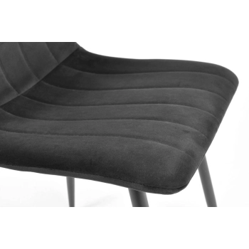 Krzesło welurowe SOFIA - czarne