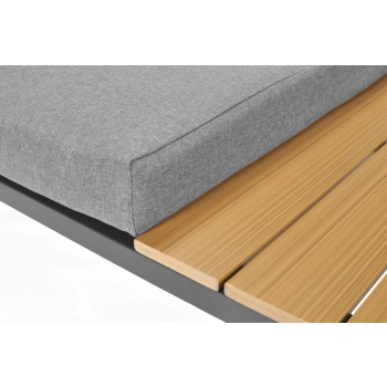 Narożnik ogrodowy z funkcją leżanki LAGOS- szary