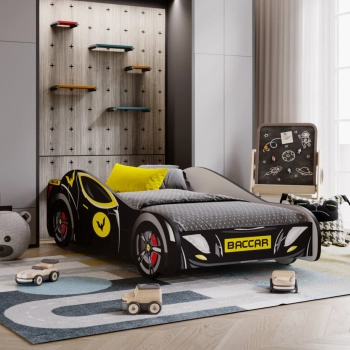 Łóżko dziecięce auto Batcar black 160x80