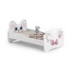 Łożko pojedyncze Pink Cat 160x80 z materacem