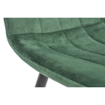 Krzesło welurowe SOFIA - butelkowa zieleń