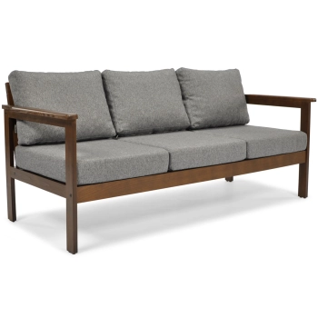 Sofa 3-osobowa ogrodowa BELLA - brąz/grafit