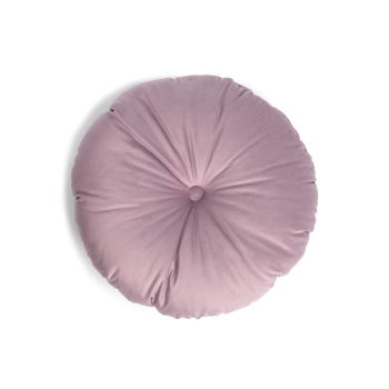 Okrągła poduszka welurowa OLIWIA 40 cm - pudrowy róż