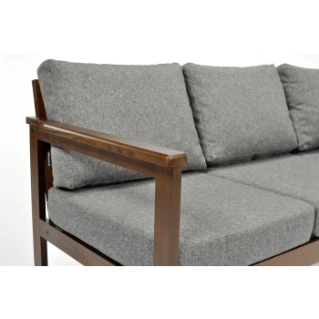 Sofa 3-osobowa ogrodowa BELLA - brąz/grafit