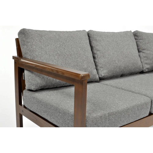 Sofa 3-osobowa ogrodowa BELLA - brąz/grafit