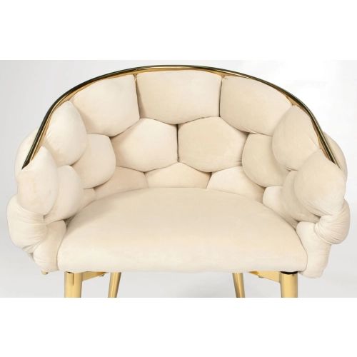 Stylowe krzesło glamour BALLOON - beżowe