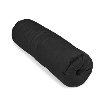 Poduszka dekoracyjna wałek z guzikiem 50 cm - czarny