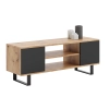 Szafka RTV 155 cm loft dąb craft złoty - czarny