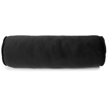 Welurowa poduszka dekoracyjna 50 cm wałek - czarny