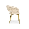 Designerskie krzesło glamour IRIS LUX - beżowe