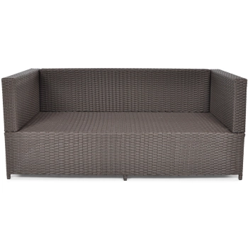 Sofa ogrodowa 2-osobowa z technorattanu MALAGA - brązowa