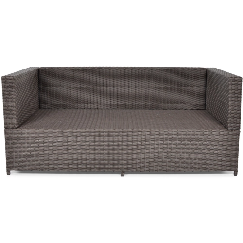 Sofa ogrodowa 2-osobowa z technorattanu MALAGA - brązowa