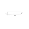 Półka  Shelf 100 cm dąb craft złoty czarny