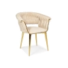 Designerskie krzesło glamour IRIS LUX - beżowe