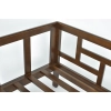 Sofa ogrodowa drewniana 2-osobowa EDEN ciemny brąz/beż