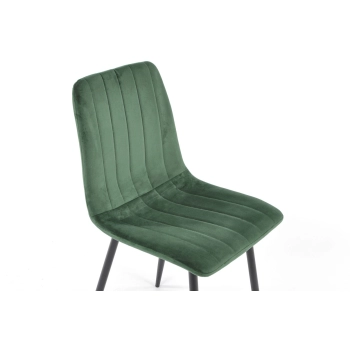 Krzesło welurowe SOFIA - butelkowa zieleń