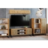 Szafka RTV 155 cm loft dąb craft złoty - jodełka