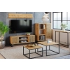 Szafka RTV 155 cm loft dąb craft złoty - jodełka