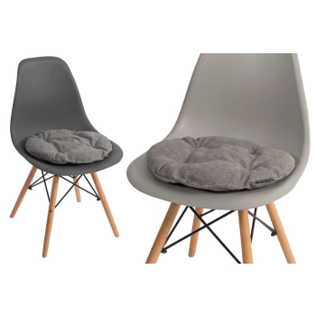 Poduszka okrągła na krzesło OFELIA 36 cm - jasnoszara