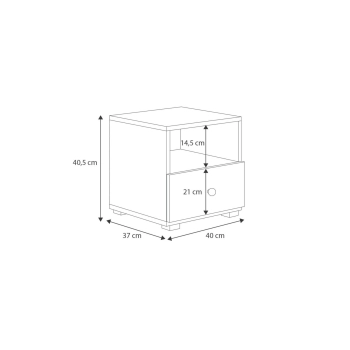 Szafka nocna Emi biała piłka nożna