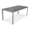 Duży stół ogrodowy dla 8 osób z aluminium MODENA 180 - srebrno-czarny