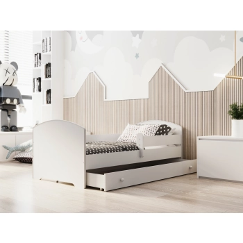 Łożko dziecięce LUK z szufladą i barierką 160x80