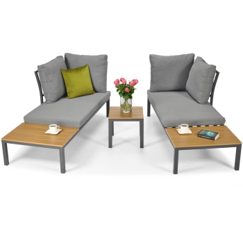 Narożnik ogrodowy z funkcją leżanki LAGOS- szary