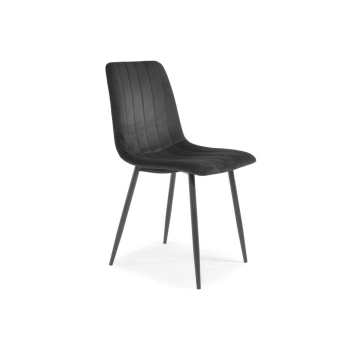 Krzesło welurowe SOFIA - czarne