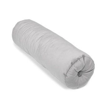 Dekoracyjny wałek poduszka z guzikiem 50 cm- szary