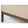 Sofa ogrodowa drewniana 2-osobowa EDEN ciemny brąz/beż